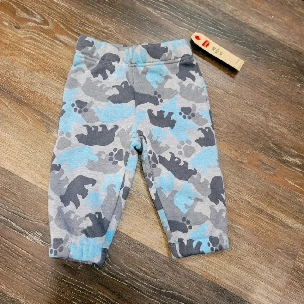 Infant Boy 6 Mos Levi’s Blue Gray Jogger Bear Swea